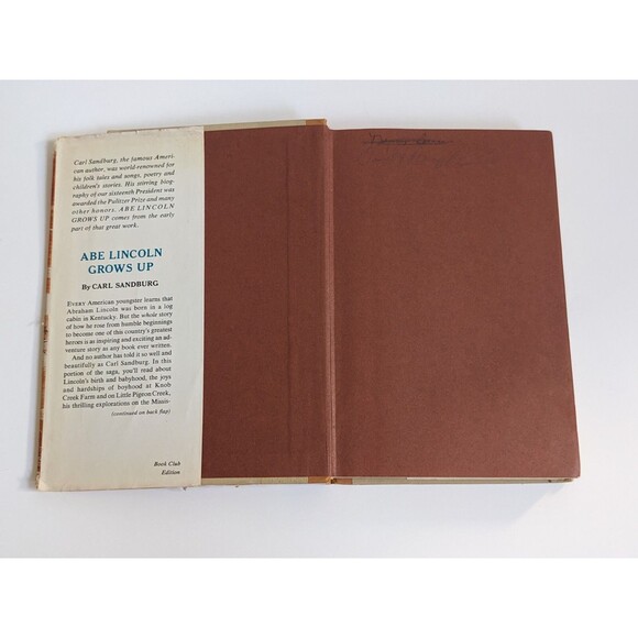 Abe Lincoln Grows Up by Carl Sandburg 1956 Junior Deluxe Edition Illustrated HC‎ - Picture 6 of 9